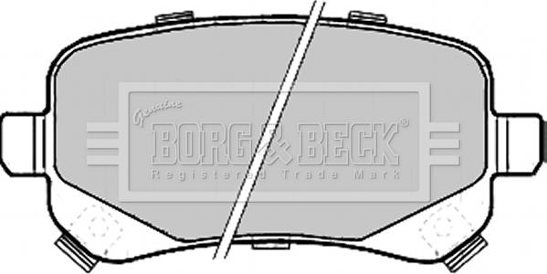 Borg & Beck BBP2209 - Тормозные колодки, дисковые, комплект autosila-amz.com