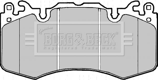 Borg & Beck BBP2216 - Тормозные колодки, дисковые, комплект autosila-amz.com