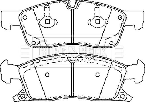 Borg & Beck BBP2272 - Тормозные колодки, дисковые, комплект autosila-amz.com