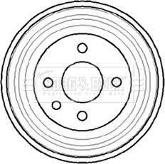 Borg & Beck BBR7040 - Тормозной барабан autosila-amz.com