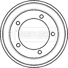 Borg & Beck BBR7083 - Тормозной барабан autosila-amz.com