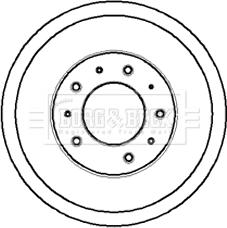 Borg & Beck BBR7032 - Тормозной барабан autosila-amz.com