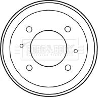 Borg & Beck BBR7197 - Тормозной барабан autosila-amz.com