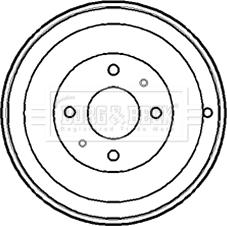 Borg & Beck BBR7148 - Тормозной барабан autosila-amz.com