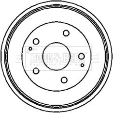 Borg & Beck BBR7147 - Тормозной барабан autosila-amz.com