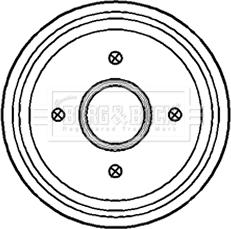 Borg & Beck BBR7154 - Тормозной барабан autosila-amz.com