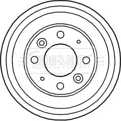 Borg & Beck BBR7156 - Тормозной барабан autosila-amz.com