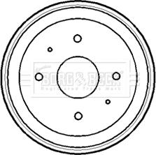 Borg & Beck BBR7161 - Тормозной барабан autosila-amz.com