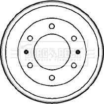 Borg & Beck BBR7163 - Тормозной барабан autosila-amz.com