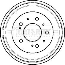 Borg & Beck BBR7101 - Тормозной барабан autosila-amz.com