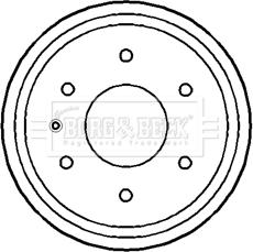 Borg & Beck BBR7184 - Тормозной барабан autosila-amz.com