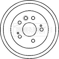 Borg & Beck BBR7180 - Тормозной барабан autosila-amz.com