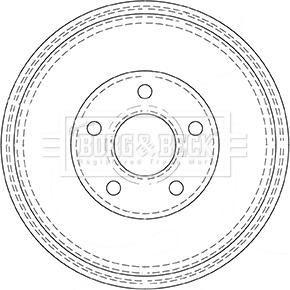 Borg & Beck BBR7137 - Тормозной барабан autosila-amz.com