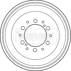 Borg & Beck BBR7232 - Тормозной барабан autosila-amz.com