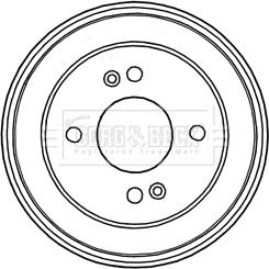 Borg & Beck BBR7224 - Тормозной барабан autosila-amz.com