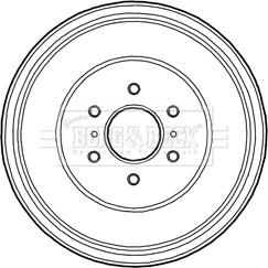 Borg & Beck BBR7221 - Тормозной барабан autosila-amz.com