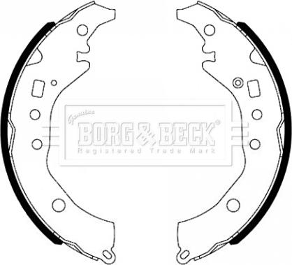 Borg & Beck BBS6493 - Комплект тормозных колодок, барабанные autosila-amz.com