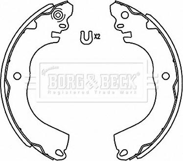 Borg & Beck BBS6516 - Комплект тормозных колодок, барабанные autosila-amz.com