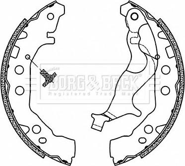 Borg & Beck BBS6521 - Комплект тормозных колодок, барабанные autosila-amz.com