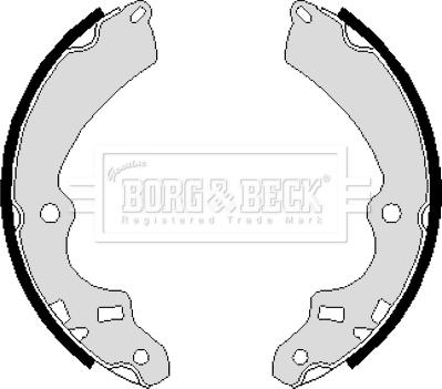 Borg & Beck BBS6091 - Комплект тормозных колодок, барабанные autosila-amz.com