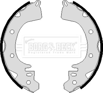 Borg & Beck BBS6098 - Комплект тормозных колодок, барабанные autosila-amz.com