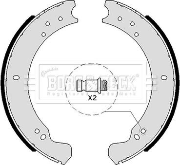 Borg & Beck BBS6049 - Комплект тормозных колодок, барабанные autosila-amz.com