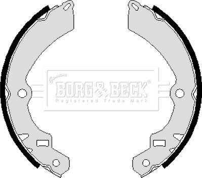 Borg & Beck BBS6046 - Комплект тормозных колодок, барабанные autosila-amz.com