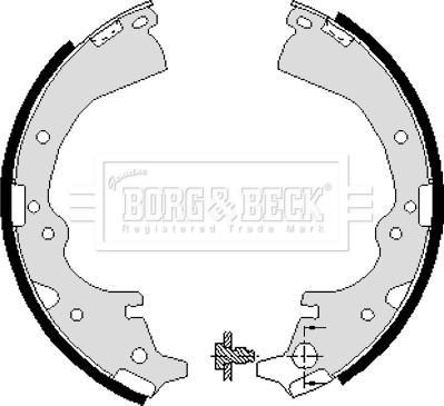 Borg & Beck BBS6040 - Комплект тормозных колодок, барабанные autosila-amz.com