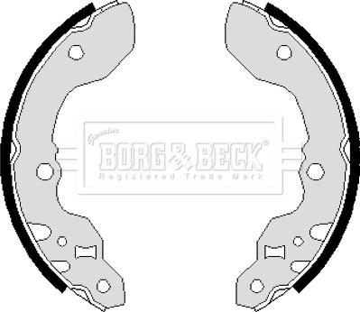 Borg & Beck BBS6048 - Комплект тормозных колодок, барабанные autosila-amz.com