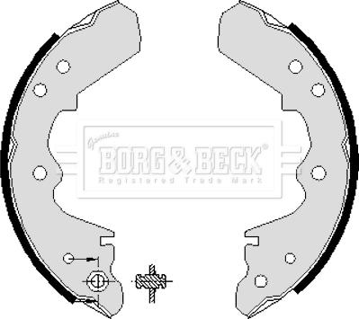 Borg & Beck BBS6042 - Комплект тормозных колодок, барабанные autosila-amz.com