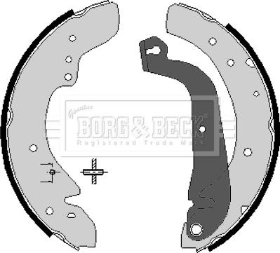 Borg & Beck BBS6059 - Комплект тормозных колодок, барабанные autosila-amz.com
