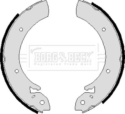 Borg & Beck BBS6055 - Комплект тормозных колодок, барабанные autosila-amz.com