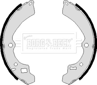 Borg & Beck BBS6069 - Комплект тормозных колодок, барабанные autosila-amz.com