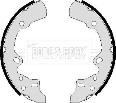 Borg & Beck BBS6063 - Комплект тормозных колодок, барабанные autosila-amz.com