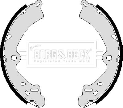 Borg & Beck BBS6062 - Комплект тормозных колодок, барабанные autosila-amz.com