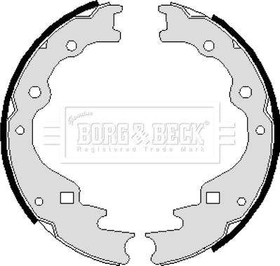 Borg & Beck BBS6009 - Комплект тормозных колодок, барабанные autosila-amz.com