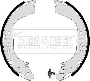 Borg & Beck BBS6004 - Комплект тормозных колодок, барабанные autosila-amz.com