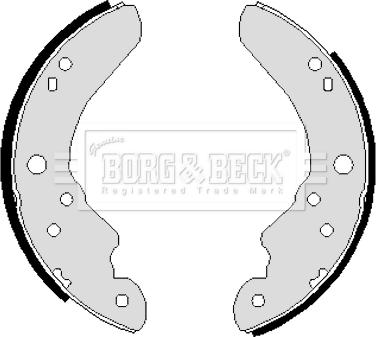 Borg & Beck BBS6006 - Комплект тормозных колодок, барабанные autosila-amz.com
