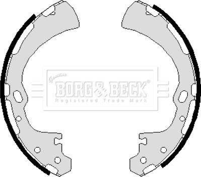 Borg & Beck BBS6019 - Комплект тормозных колодок, барабанные autosila-amz.com