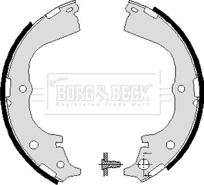 Borg & Beck BBS6018 - Комплект тормозных колодок, барабанные autosila-amz.com