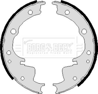 Borg & Beck BBS6013 - Комплект тормозных колодок, барабанные autosila-amz.com