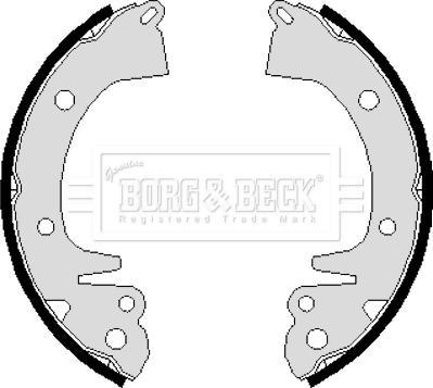 Borg & Beck BBS6085 - Комплект тормозных колодок, барабанные autosila-amz.com
