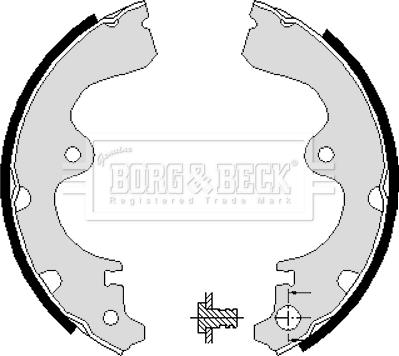 Borg & Beck BBS6088 - Комплект тормозных колодок, барабанные autosila-amz.com