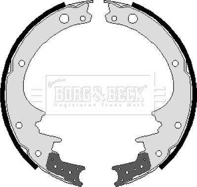 Borg & Beck BBS6039 - Комплект тормозных колодок, барабанные autosila-amz.com