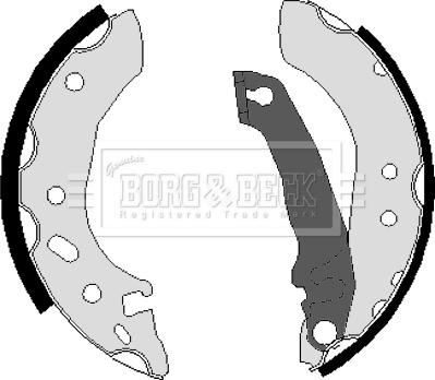 Borg & Beck BBS6036 - Комплект тормозных колодок, барабанные autosila-amz.com