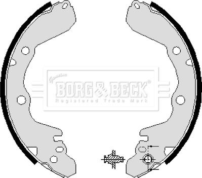 Borg & Beck BBS6038 - Комплект тормозных колодок, барабанные autosila-amz.com