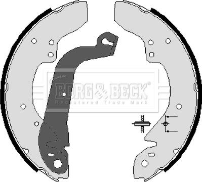 Borg & Beck BBS6037 - Комплект тормозных колодок, барабанные autosila-amz.com