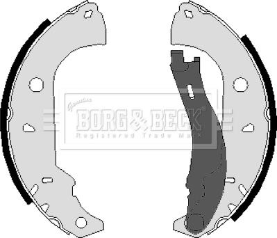Borg & Beck BBS6026 - Комплект тормозных колодок, барабанные autosila-amz.com