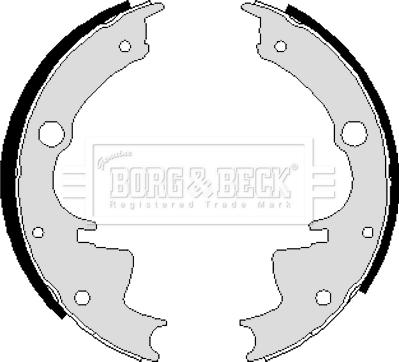 Borg & Beck BBS6021 - Комплект тормозных колодок, барабанные autosila-amz.com