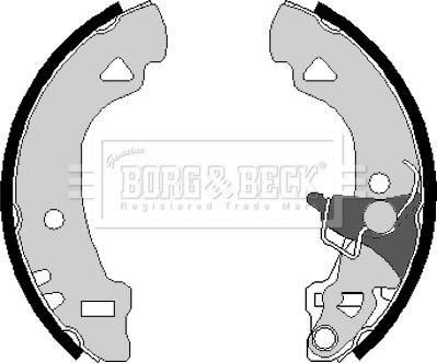 Borg & Beck BBS6079 - Комплект тормозных колодок, барабанные autosila-amz.com